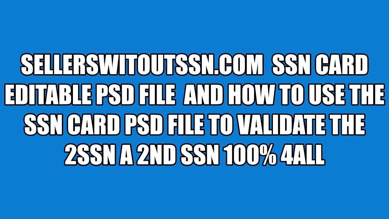 How To Use Ssn Card Psd Template Mini Coursesellerswithoutssn Within Ssn Card Template