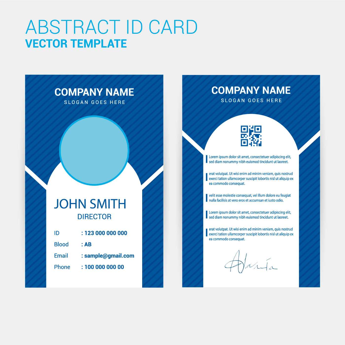 Id Card Design Template – Download Free Vectors, Clipart With Regard To Spy Id Card Template