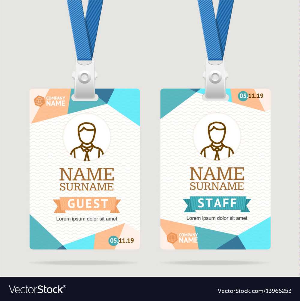 Id Card Template Plastic Badge Pertaining To Pvc Card Template