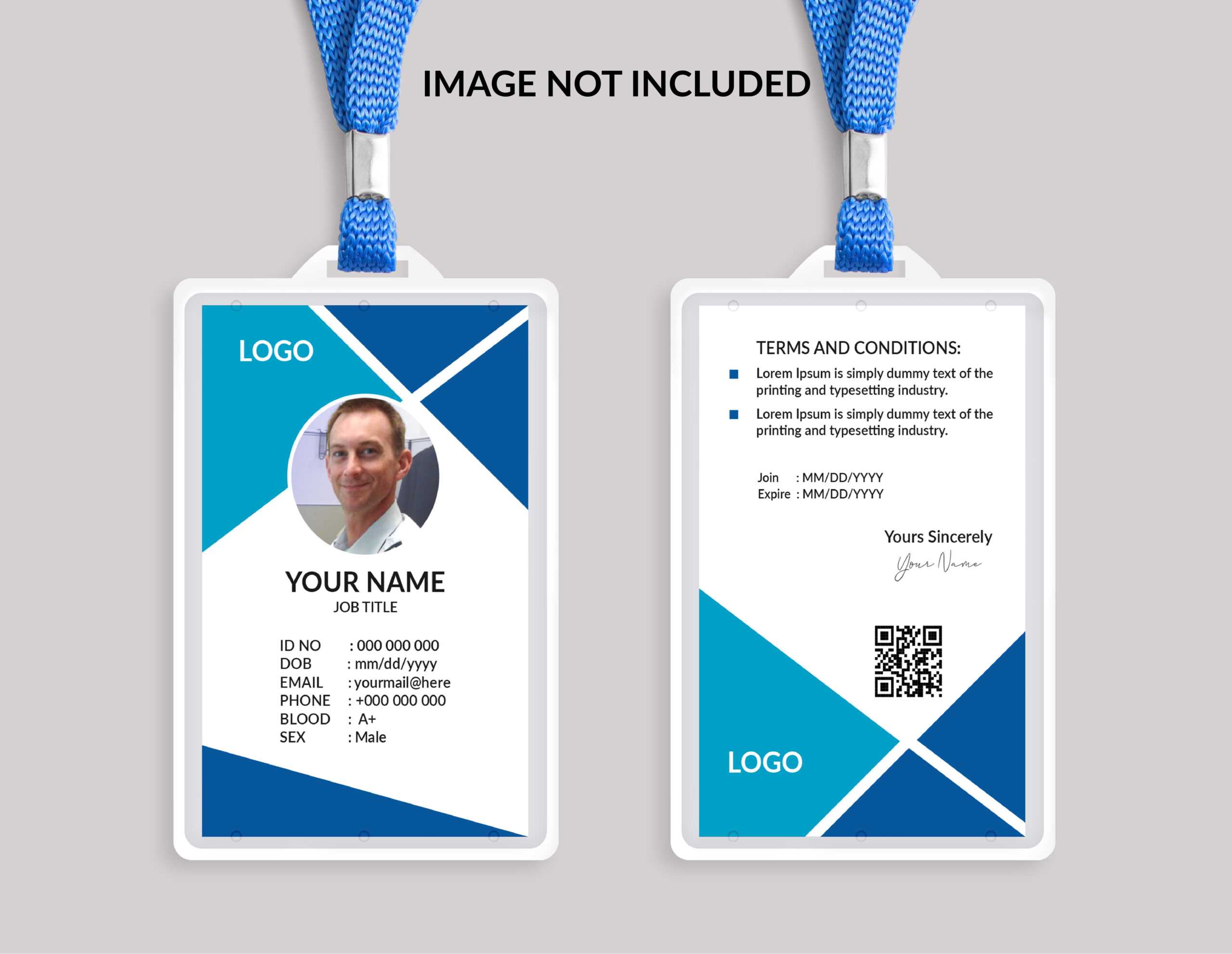 Id Card Template Portrait Free Vector Art – (88,415 Free With Portrait Id Card Template