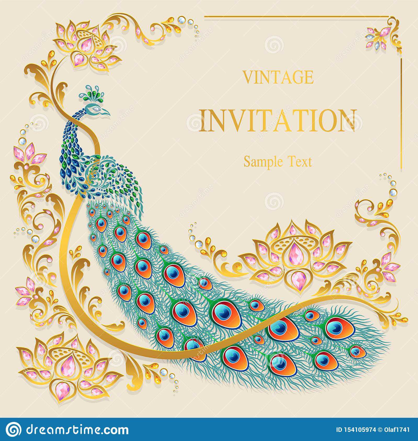 Indian Wedding Invitation Card Templates . Stock Vector inside Indian Wedding Cards Design Templates