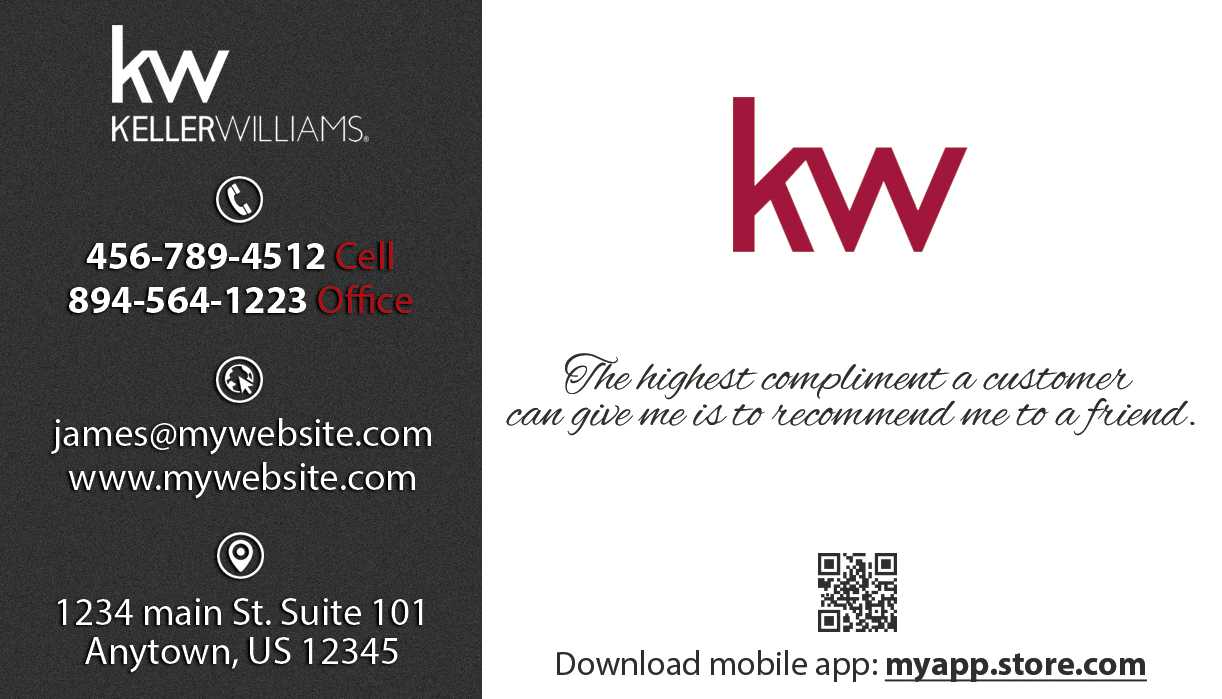 Keller Williams Business Cards | Keller Williams Business Intended For Keller Williams Business Card Templates