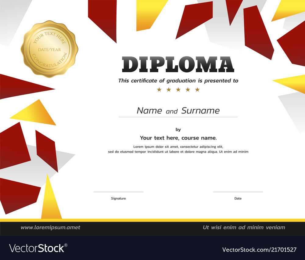Kids Diploma Or Certificate Template With Gold For Softball Award Certificate Template