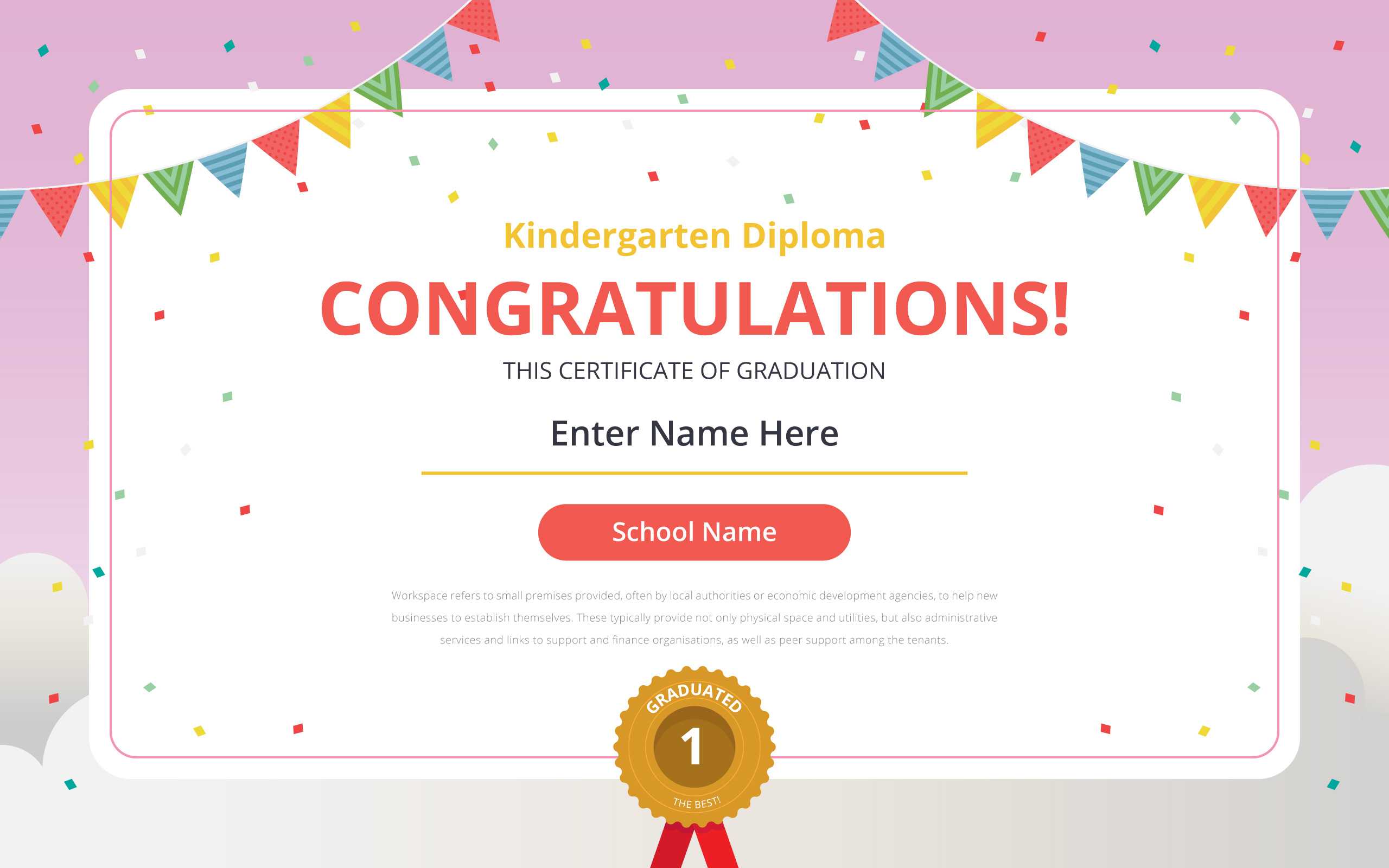 Kindergarten Diploma Certificate Template – Download Free With Regard To Preschool Graduation Certificate Template Free