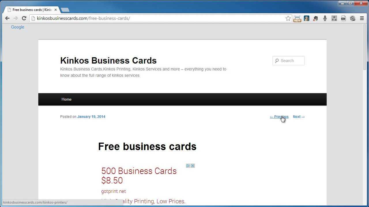 Kinkos Business Cards With Kinkos Business Card Template