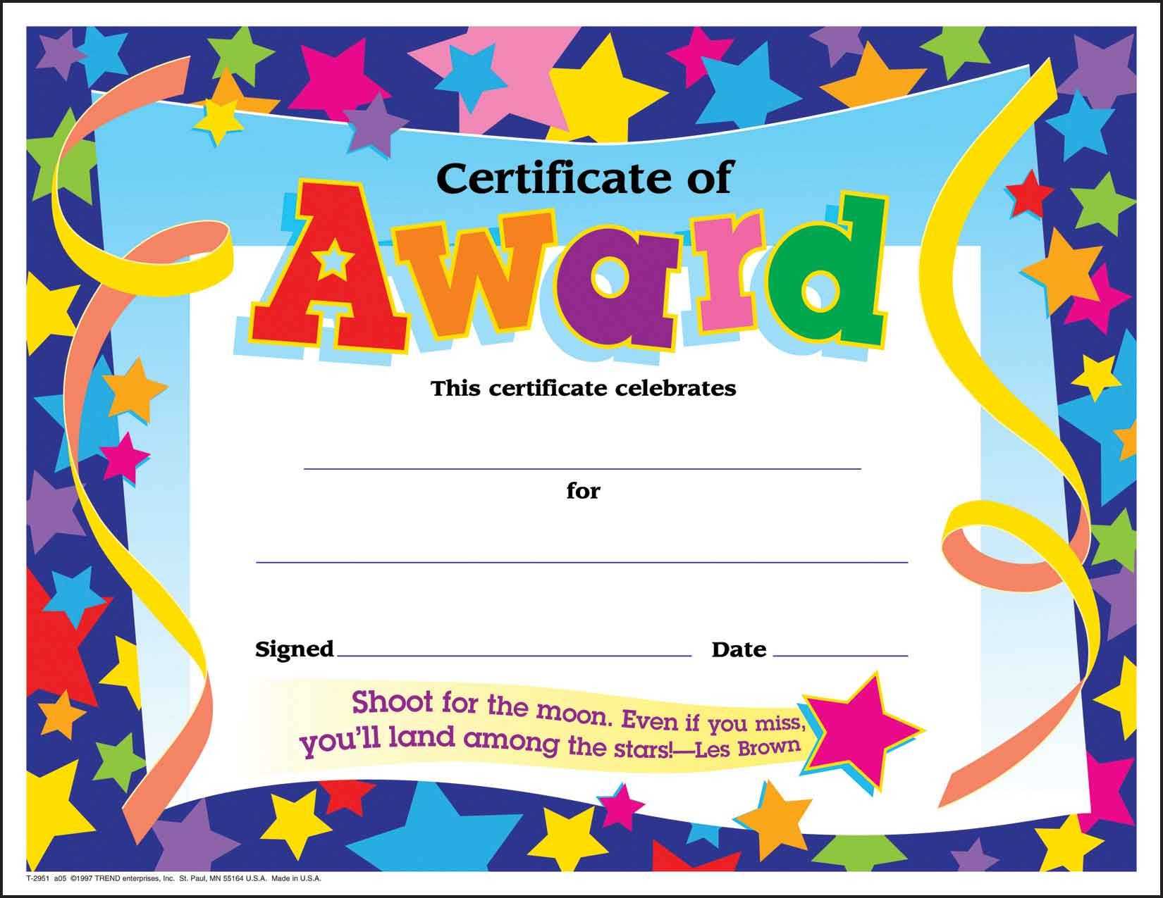 Kleurplaten: Printable Kids Certificates Templates In Certificate Templates For School