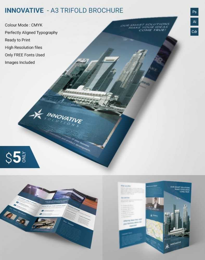 Lavish Innovative A3 Tri Fold Brochure Template | Free In Free Tri Fold Brochure Templates Microsoft Word