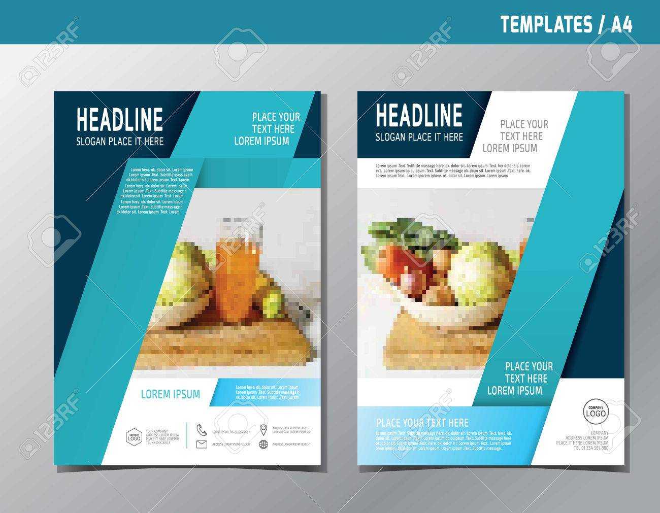 Leaflet Brochure Template A4 Size Design.abstract Flat Modern.. For Nutrition Brochure Template