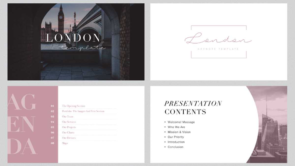 London Minimal Free Powerpoint Template For Fancy Powerpoint Templates