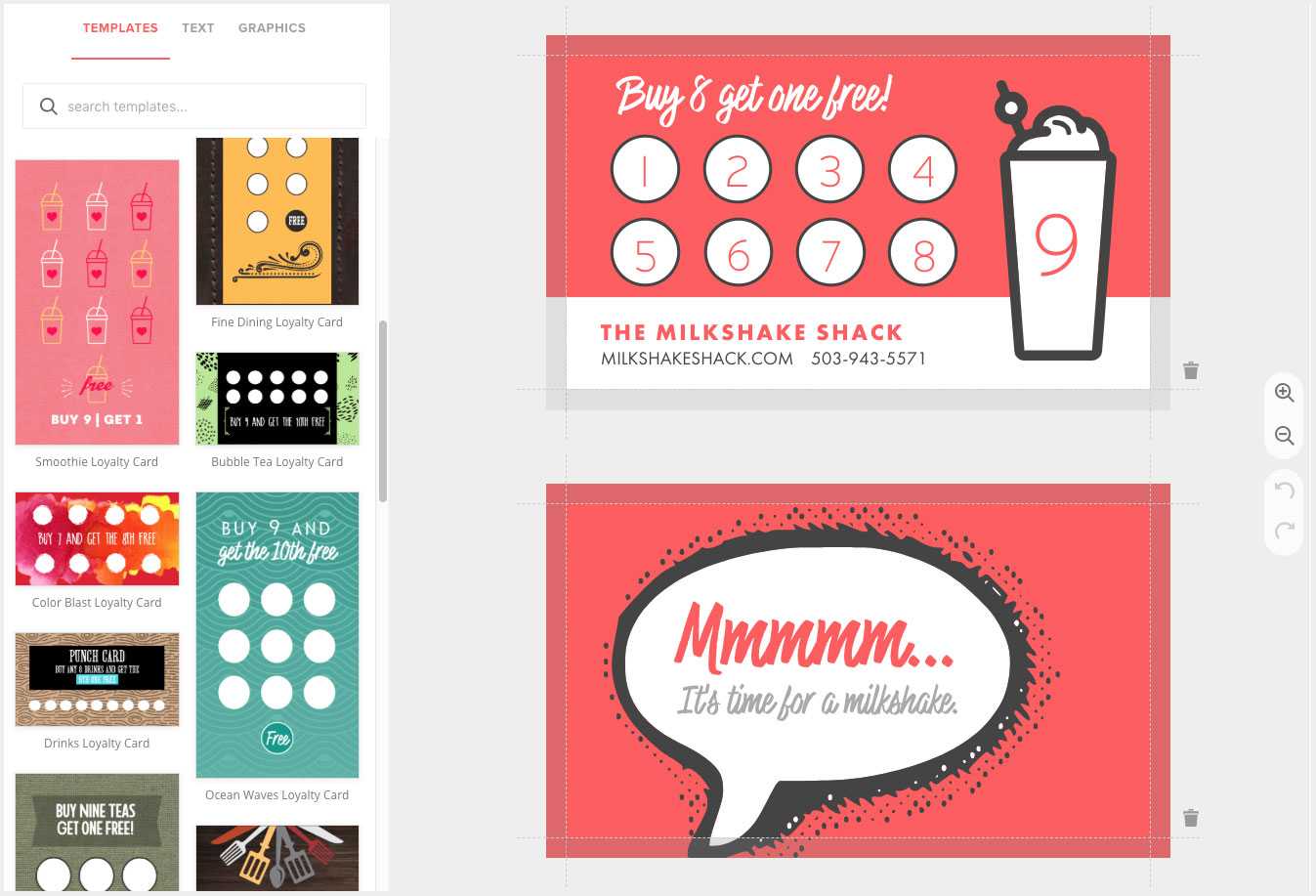 Loyalty Card Maker, Custom Punch Cards - Musthavemenus Inside Reward Punch Card Template