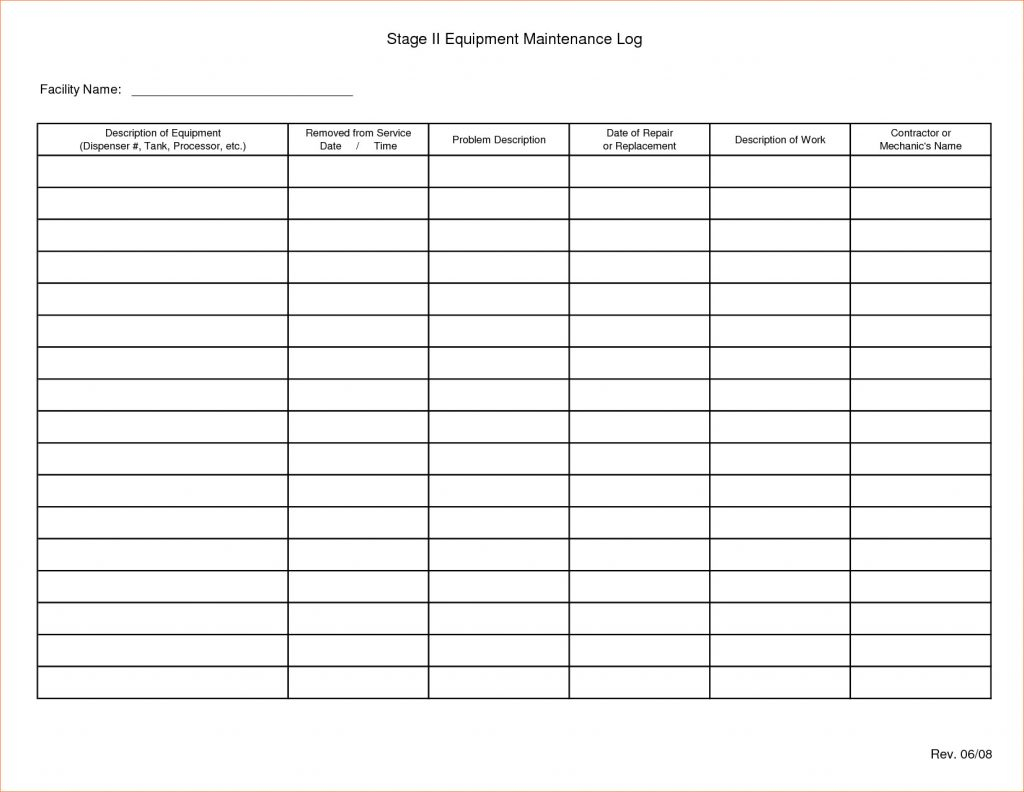 Maintenance Spreadsheet Template Vehicle Log Sheet Excel Within Maintenance Job Card Template