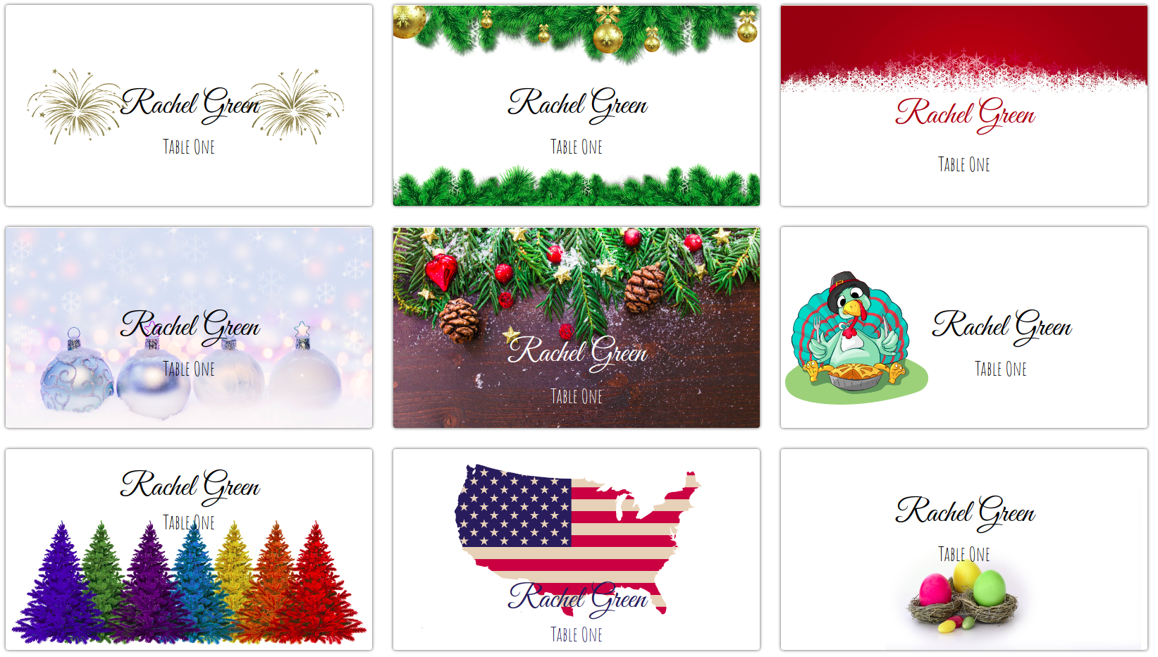 Making Your Own Holiday Place Cards At Home | Place Card Me Inside Christmas Table Place Cards Template