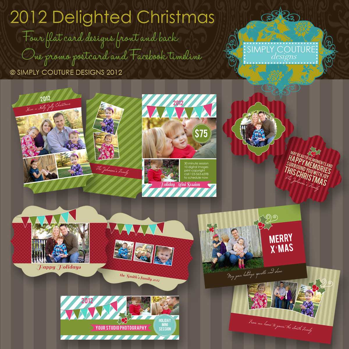 Marketing Templates For Photographers | Simply Couture With Free Photoshop Christmas Card Templates For Photographers