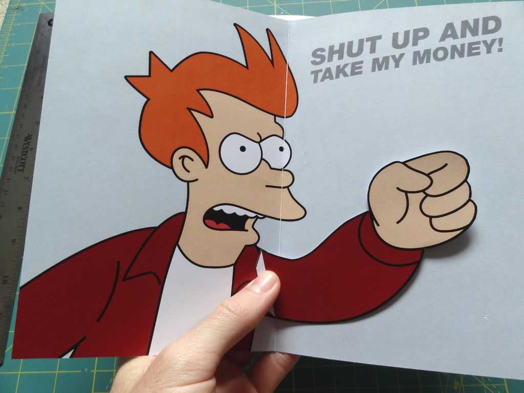 Meme De Fry Ahora En Postales - Hazlo Tú Mismo En Taringa! For Shut Up And Take My Money Card Template