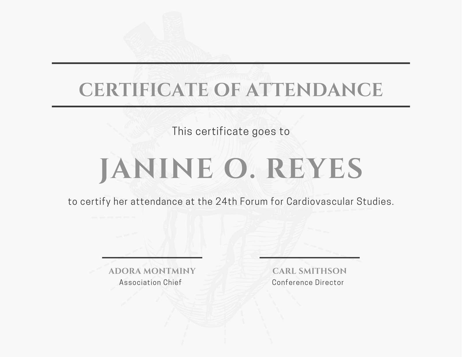 Minimalist Conference Attendance Certificate - Templates With Regard To Certificate Of Attendance Conference Template