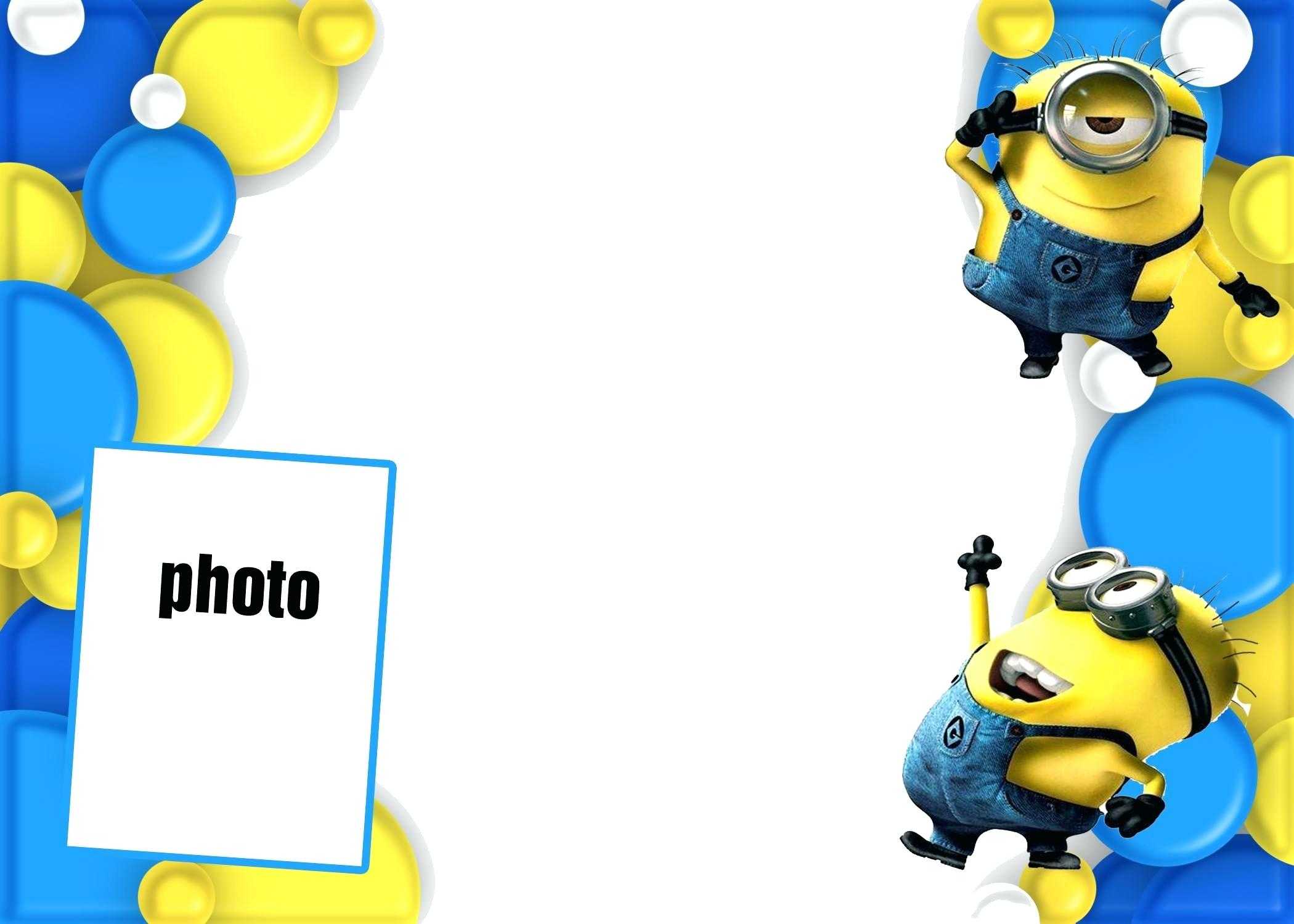 Minion Invitations Template – Vmarques For Minion Card Template