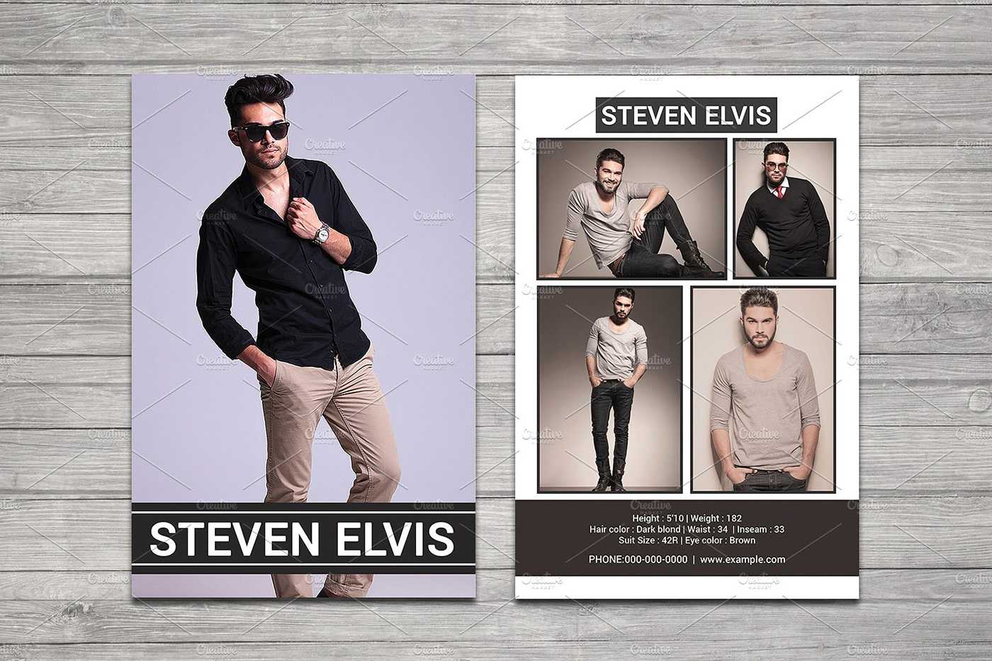 Model Comp Card On Behance Pertaining To Free Zed Card Template