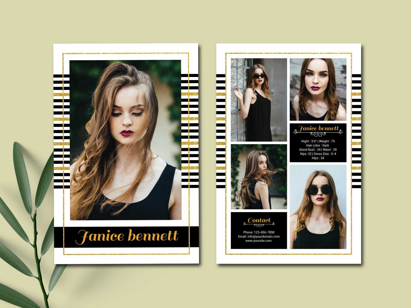 Model Comp Card Templateultimatetemplate On Dribbble In Download Comp Card Template