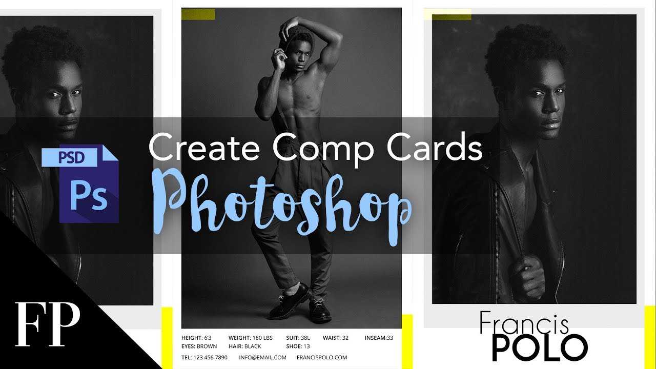 Model Comp Card With Adobe Photoshop + Free Template With Regard To Zed Card Template Free