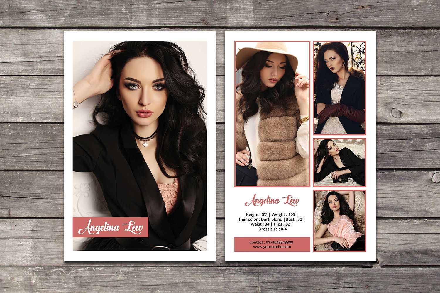 Modeling Comp Card Template, Ms Word & Photoshop Template Intended For Zed Card Template