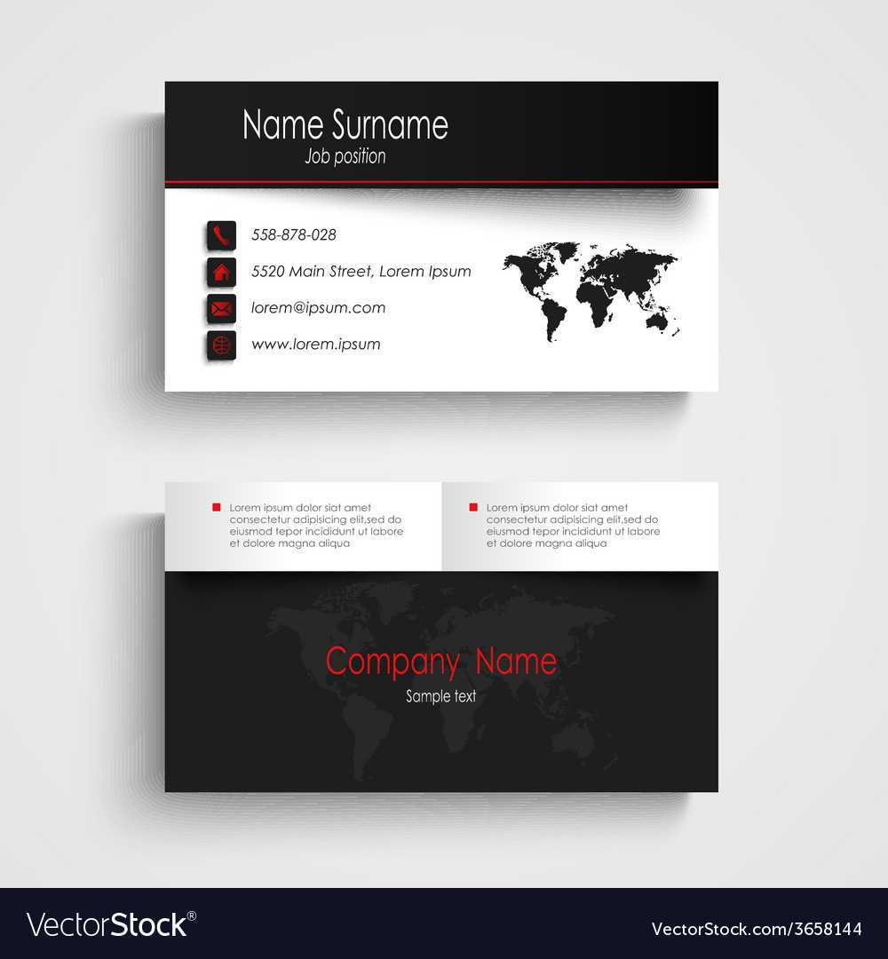 Modern Black White Business Card Template Inside Black And White Business Cards Templates Free