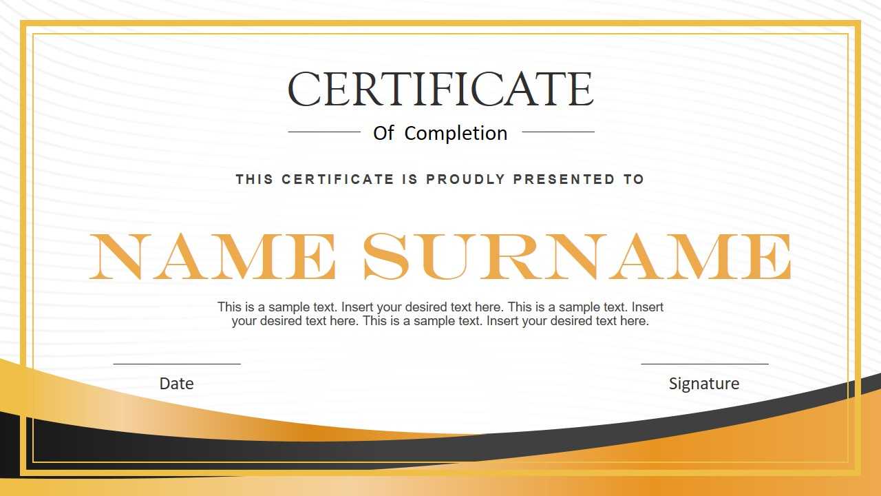 Modern Certificate Powerpoint Template With Powerpoint Certificate Templates Free Download
