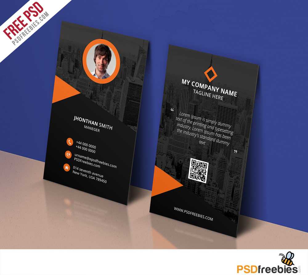Modern Corporate Business Card Template Free Psd Inside Template Name Card Psd