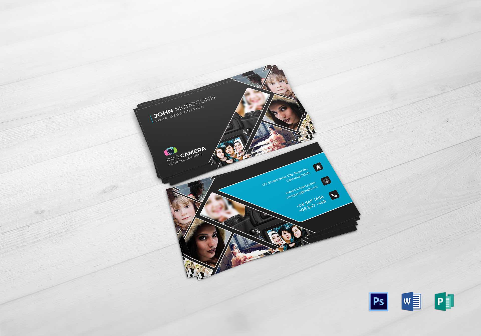 Modern Photography Business Card Template Pertaining To Photography Business Card Template Photoshop