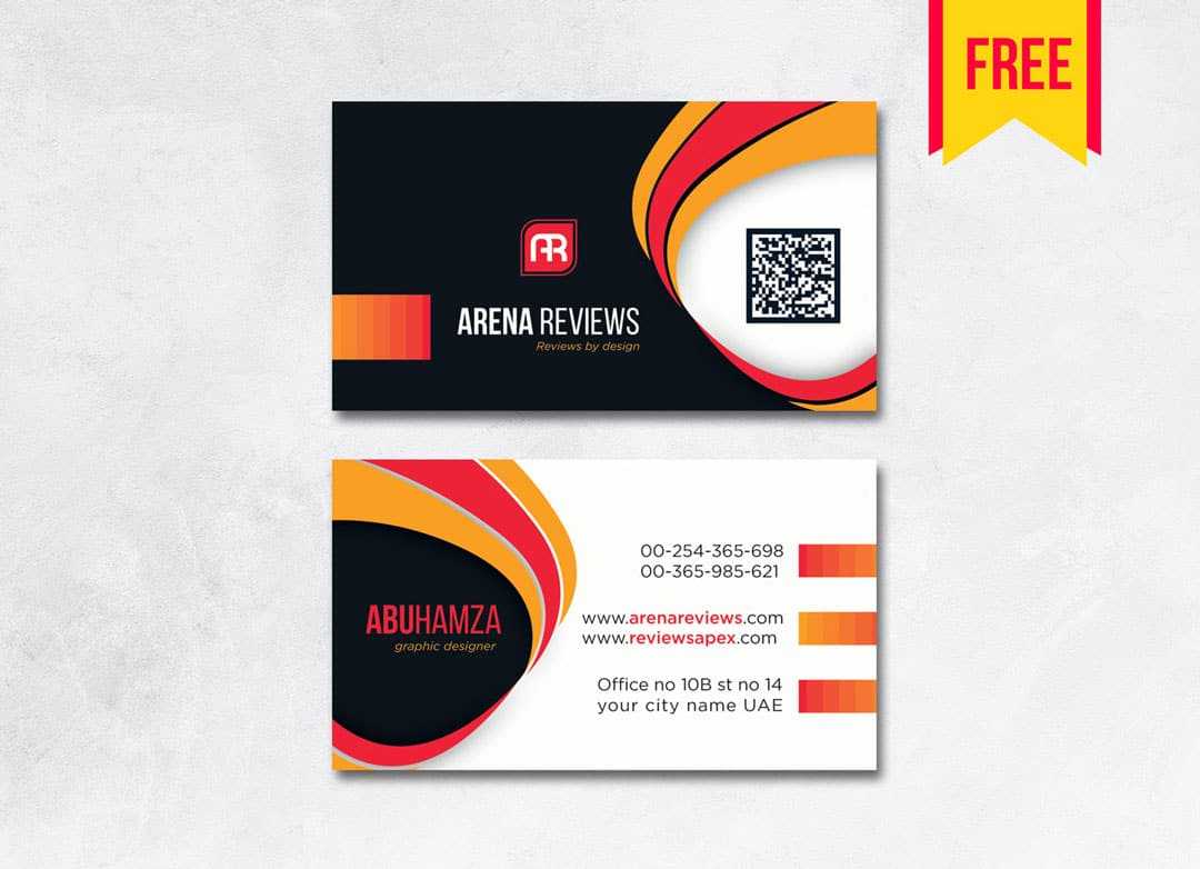 Modern Professional Business Card - Free Download | Arenareviews Inside Professional Business Card Templates Free Download