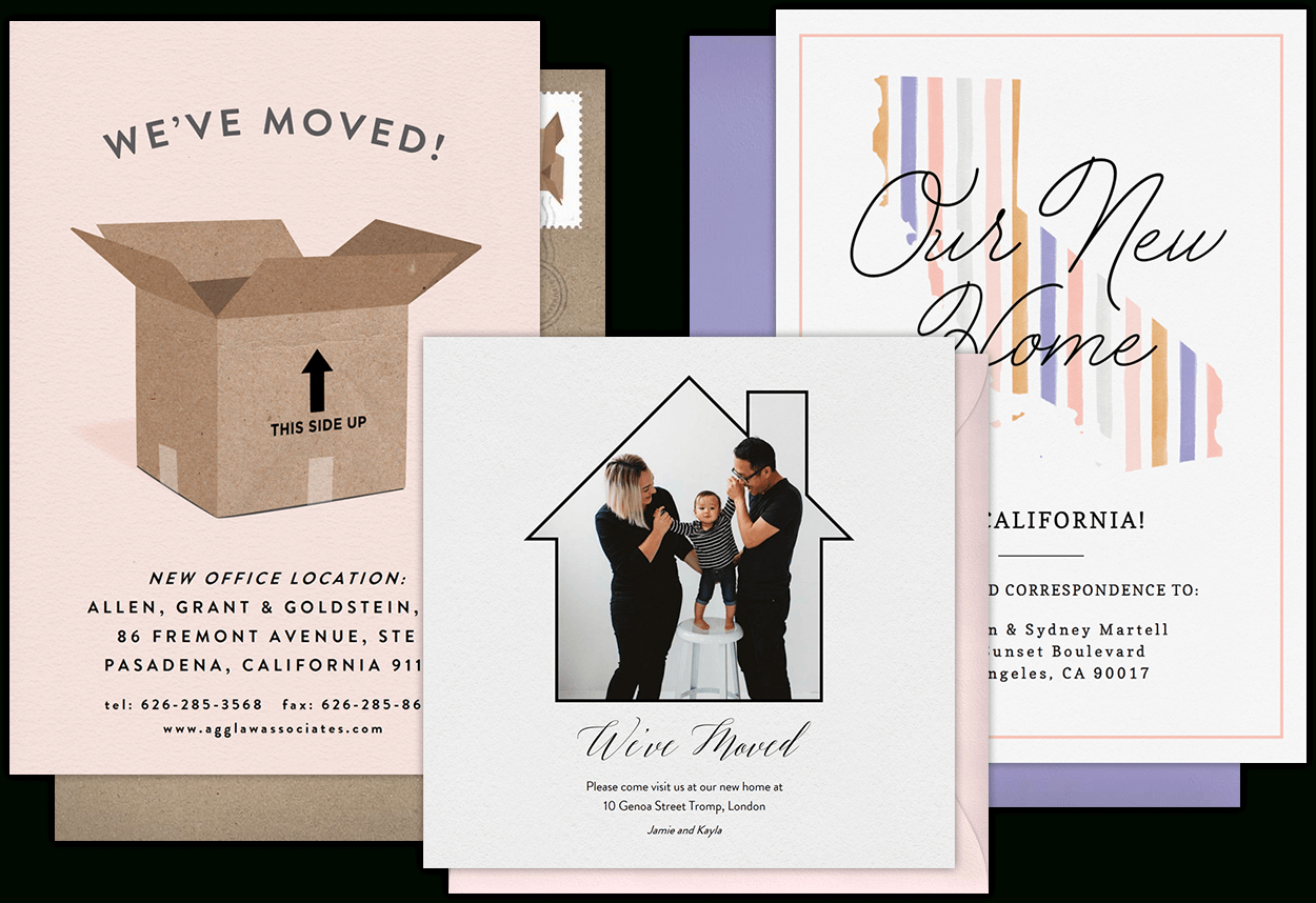 Moving Announcements Templates – Karan.ald2014 Regarding Moving House Cards Template Free