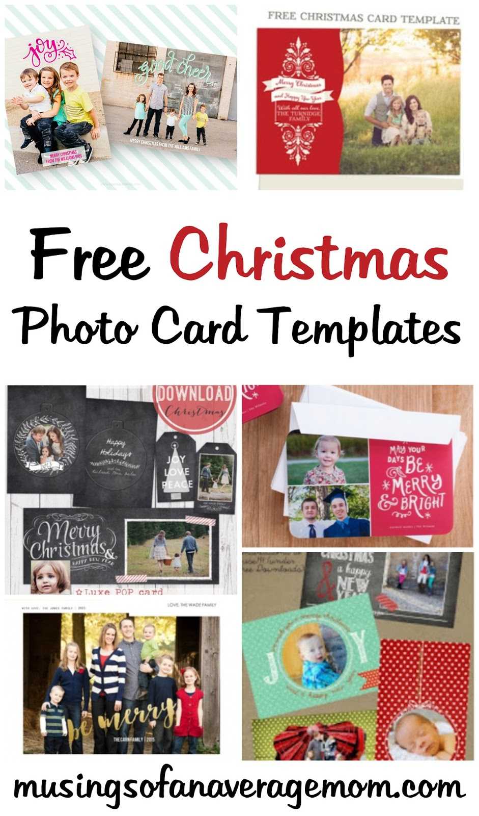 Musings Of An Average Mom: Free Photo Christmas Card Templates Within Free Christmas Card Templates For Photographers