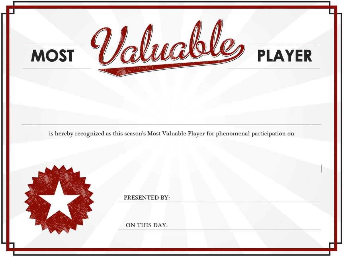 Mvp Certificate - Karati.ald2014 Inside Player Of The Day Certificate Template