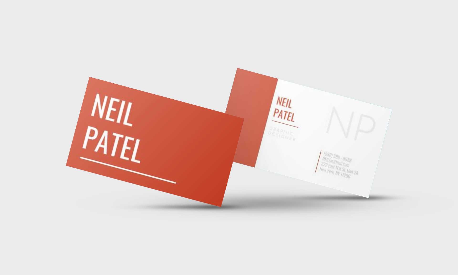 Neil Patel Google Docs Business Card Template - Stand Out Shop With Google Docs Business Card Template