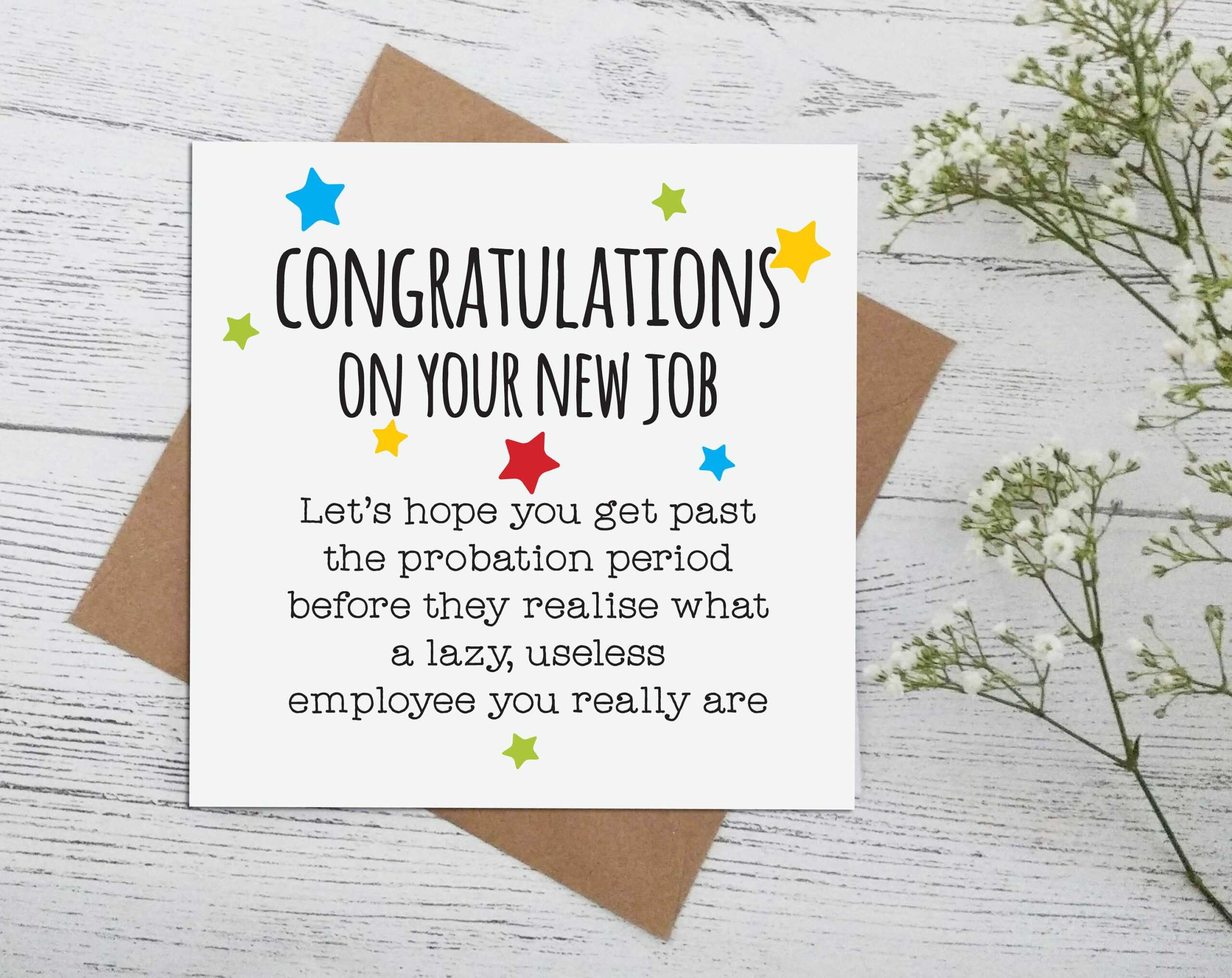 New Job Greeting Card ~ Sorry You're Your Leaving, Good Luck, Lazy Useless  Employee, Goodbye Cards, Bye, Gift Idea, Rude, Naughty, Funny G6 In Sorry You Re Leaving Card Template