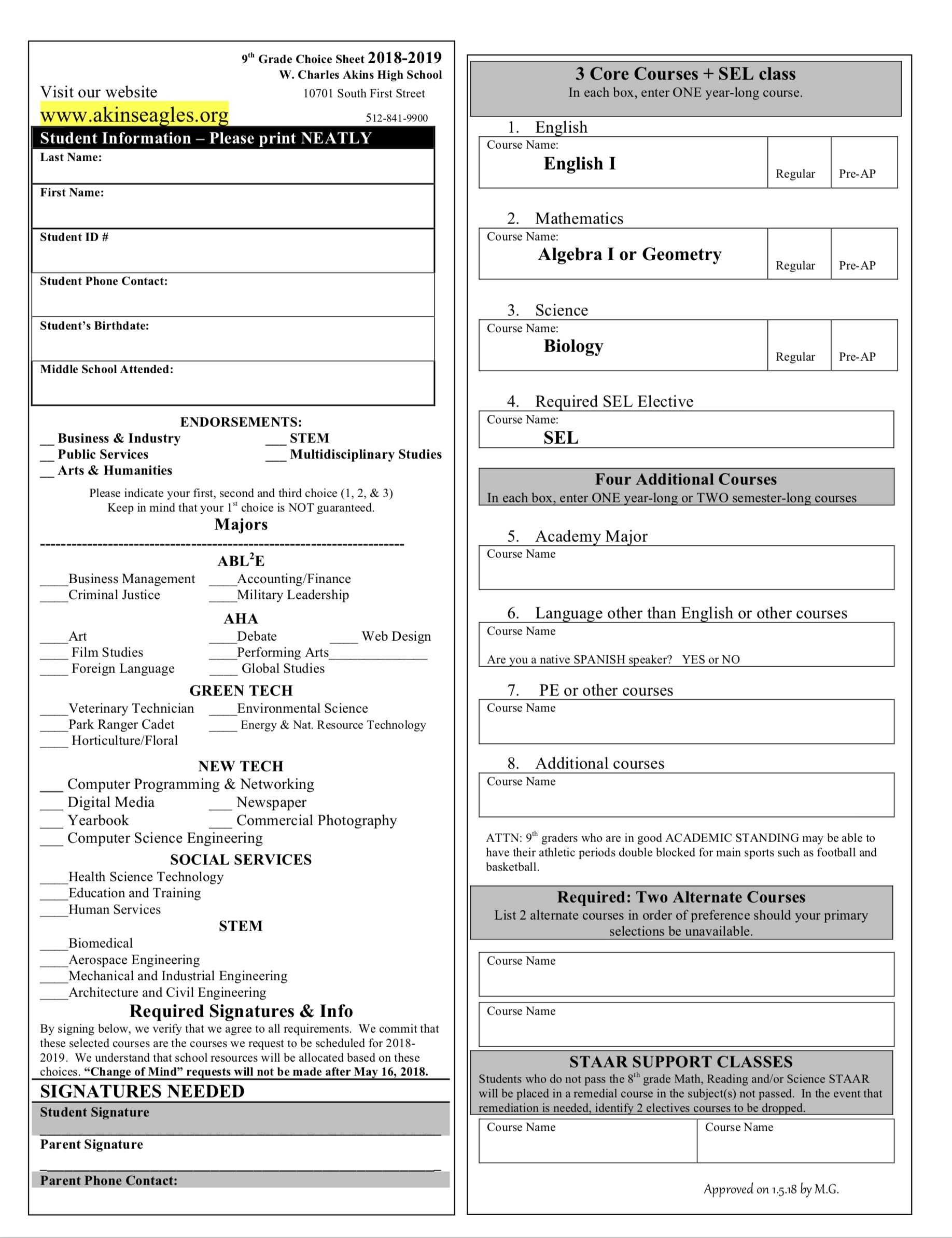 New Student Information Sheet For Parents Special Education Regarding Student Information Card Template