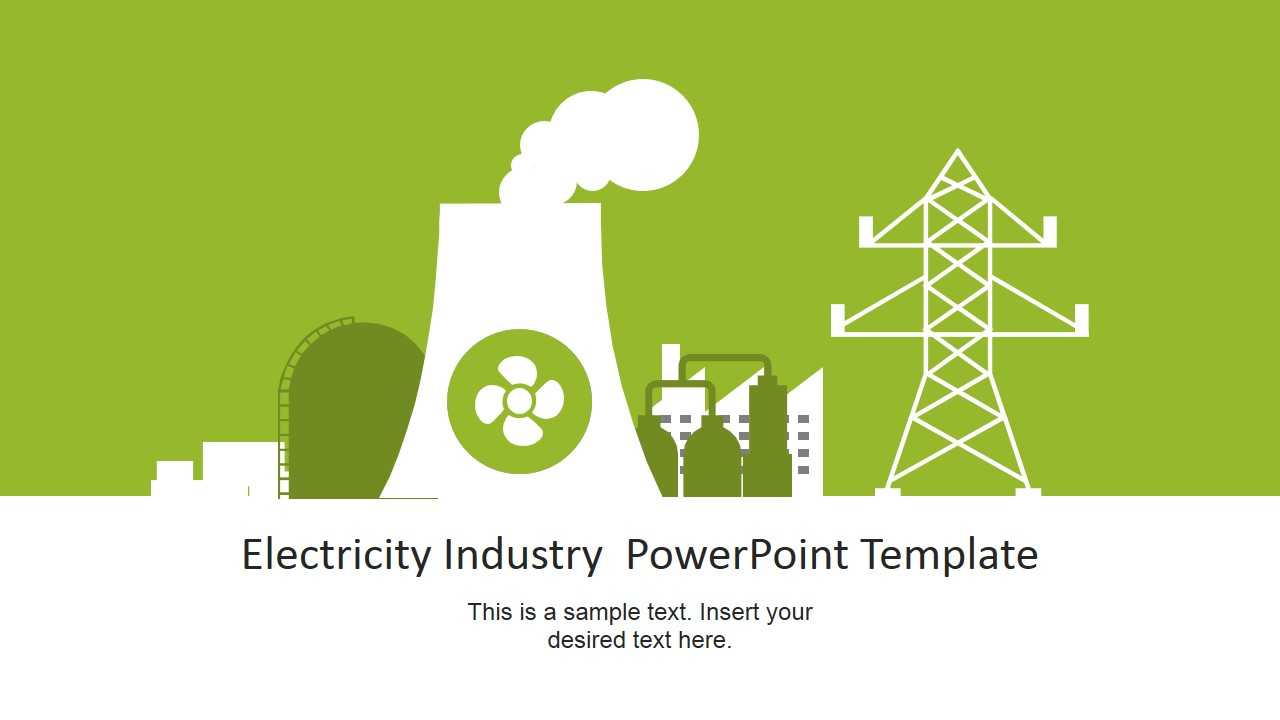 Nuclear Power Plant Vector For Electricity Industry inside Nuclear Powerpoint Template