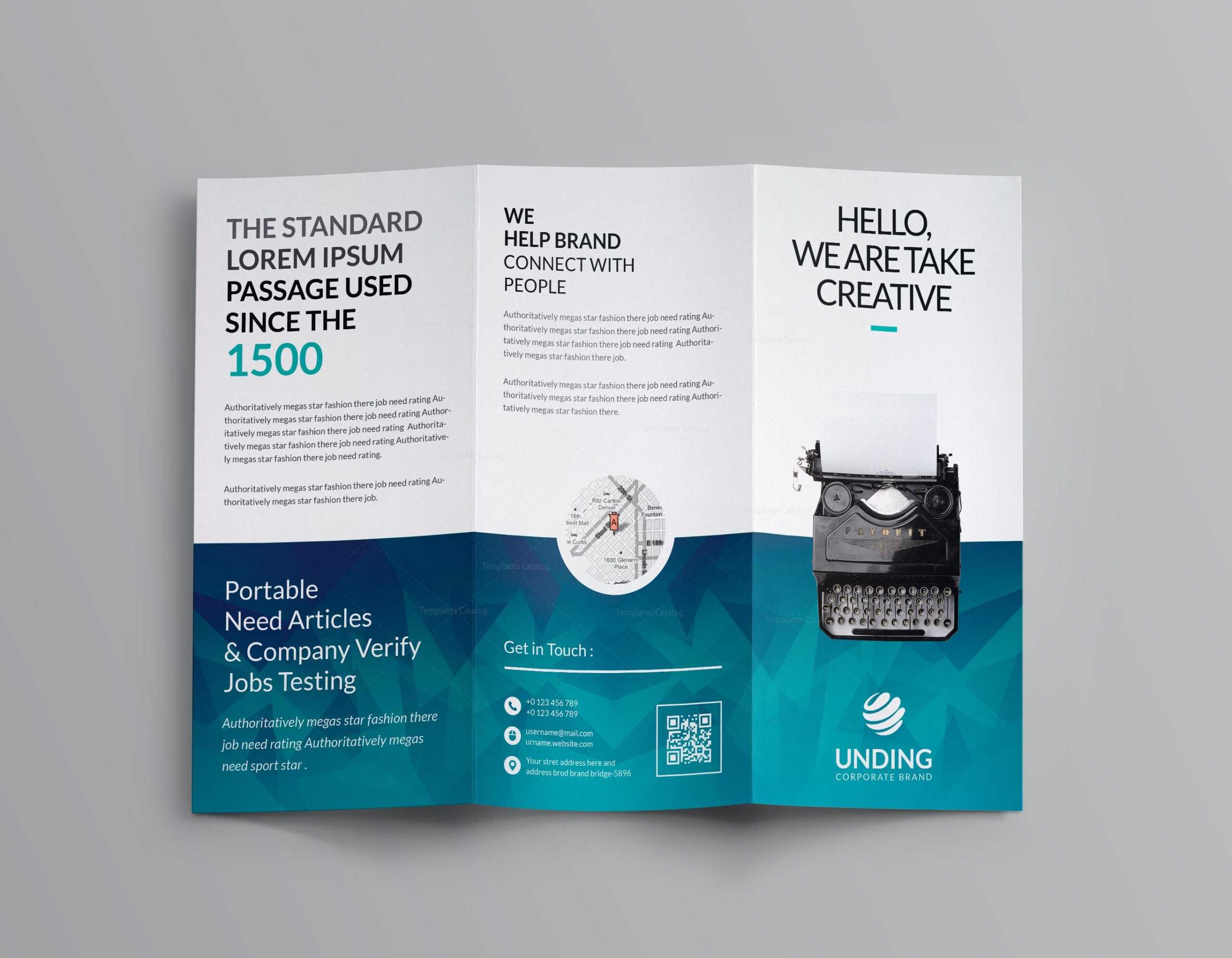 Ocean Corporate Tri Fold Brochure Template 001169 Regarding 3 Fold Brochure Template Psd