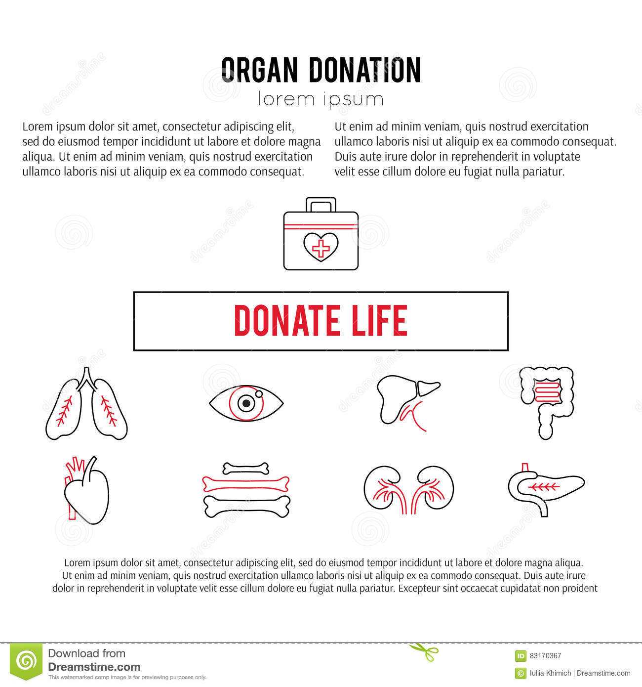 Organ Donation Template Stock Vector. Illustration Of Design Inside Donation Cards Template
