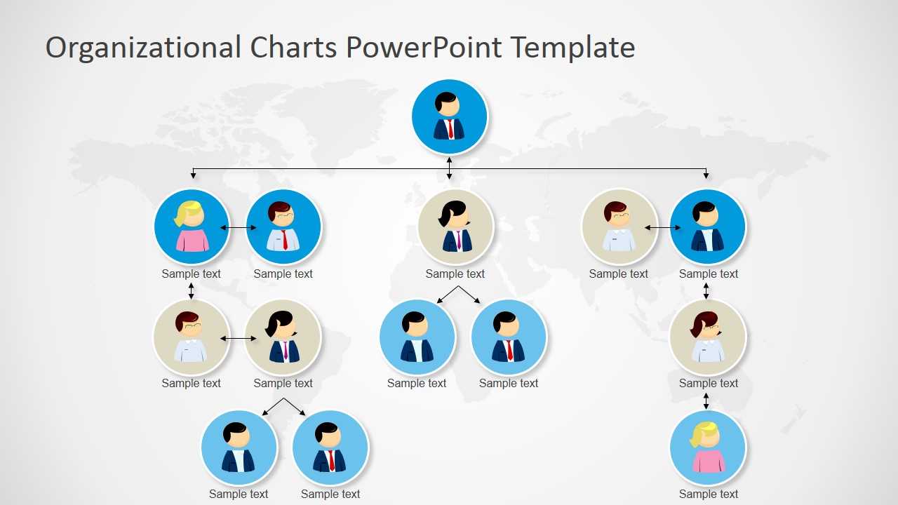 Organizational Charts Powerpoint Template For Microsoft Powerpoint Org Chart Template