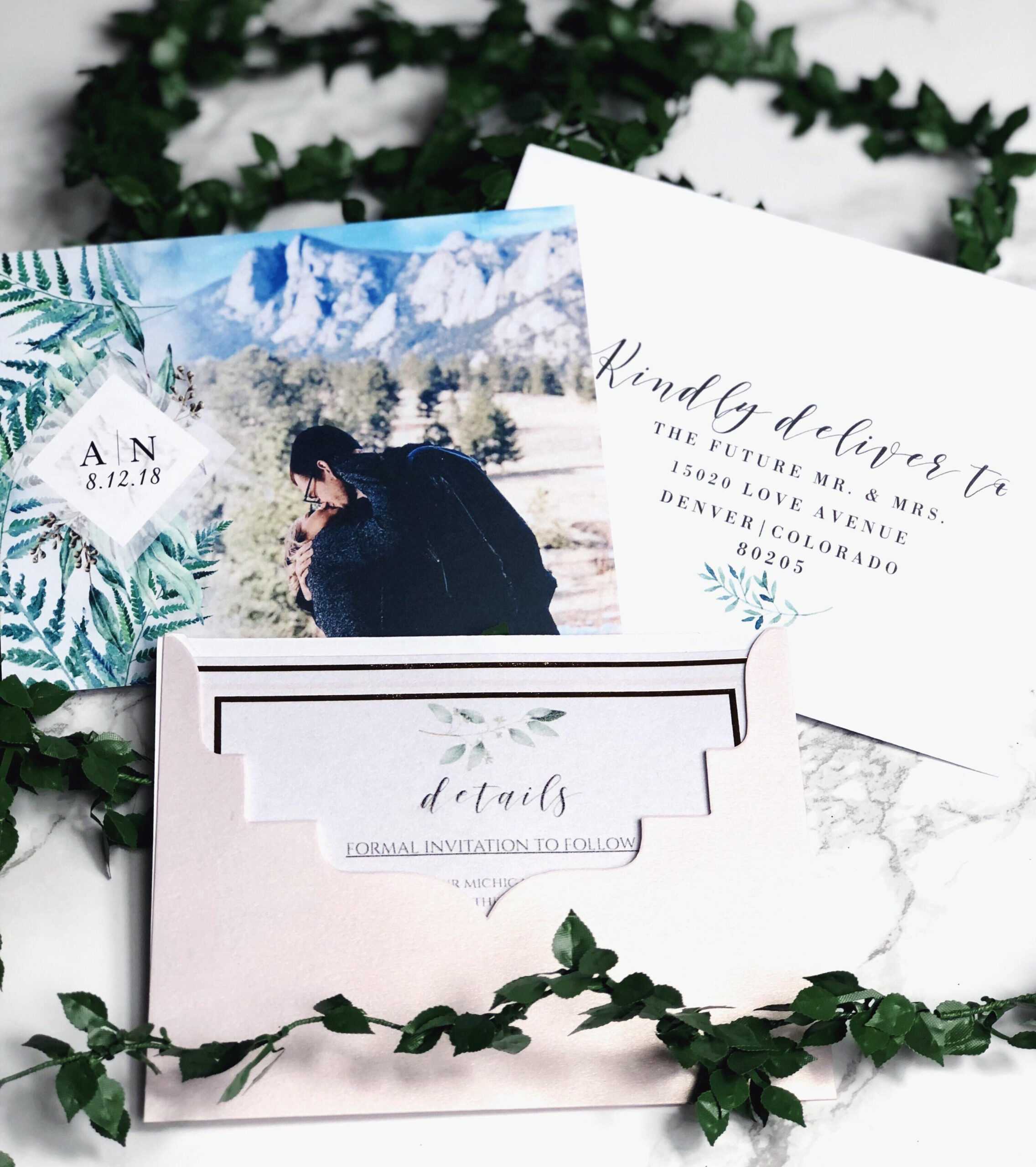 Our Save The Dates! Photo From Vistaprint, Envelope Pertaining To Michaels Place Card Template