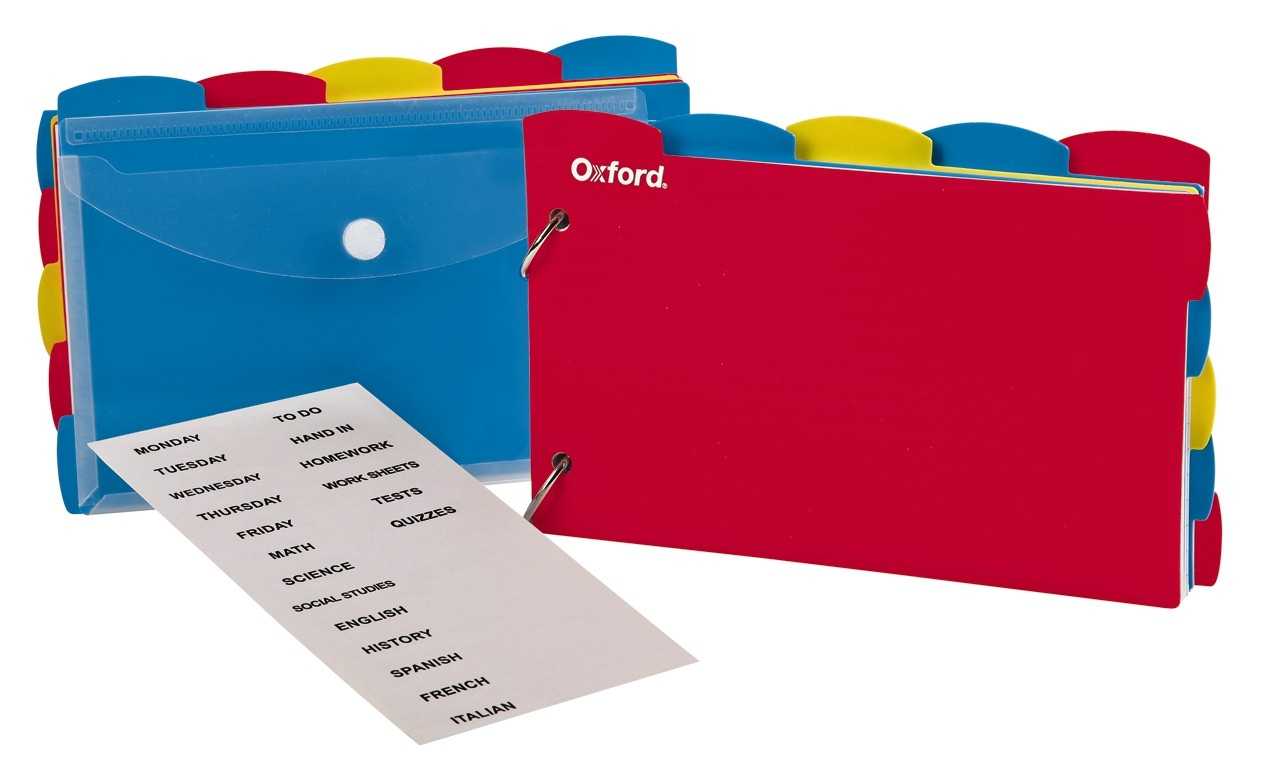 Oxford Just Flip It Note Card Organizer, 4"x 6", Assorted, 12 Pk/ct Inside 4X6 Note Card Template