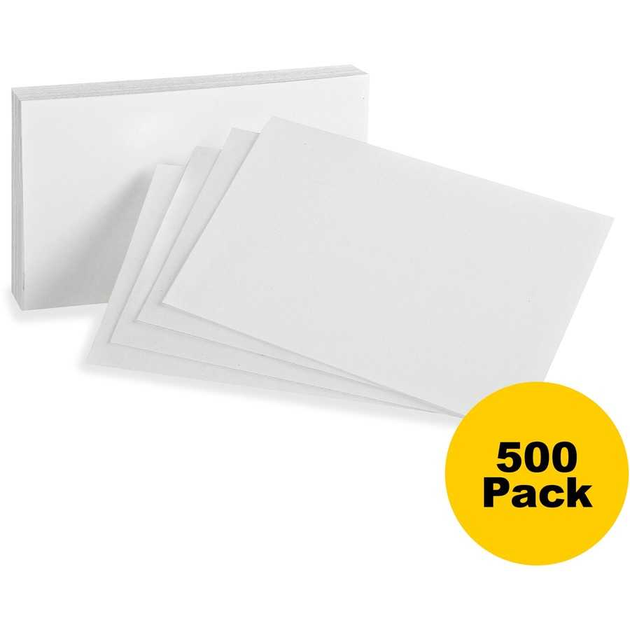 Oxford Printable Index Card – 3" X 5" – 85 Lb Basis Weight – 500 / Bundle –  White With Regard To 3 By 5 Index Card Template