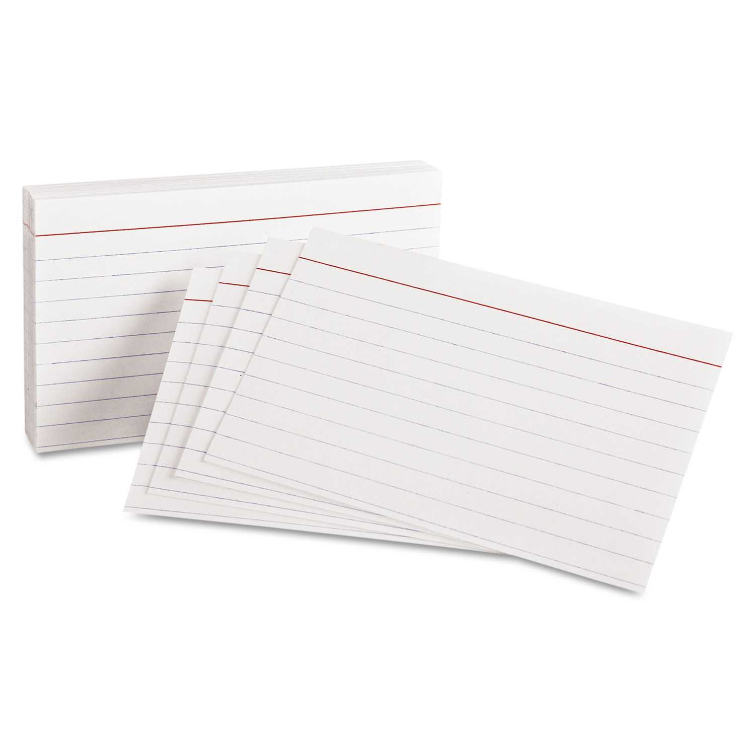 Oxford Ruled Index Cards, 3 X 5, White, 100/pack – Walmart With 3 X 5 Index Card Template