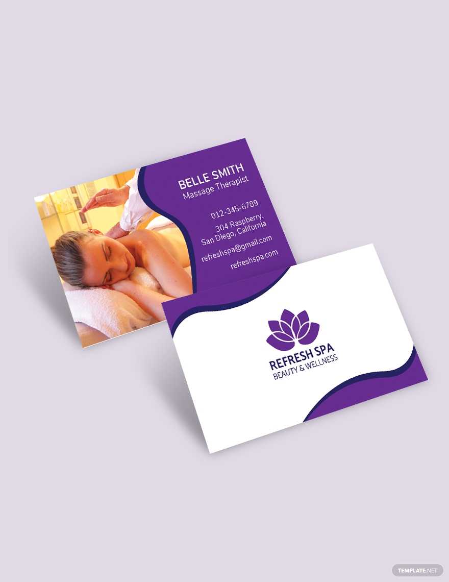 Pachathemes: Free Spa Center Business Card Template Pertaining To Massage Therapy Business Card Templates