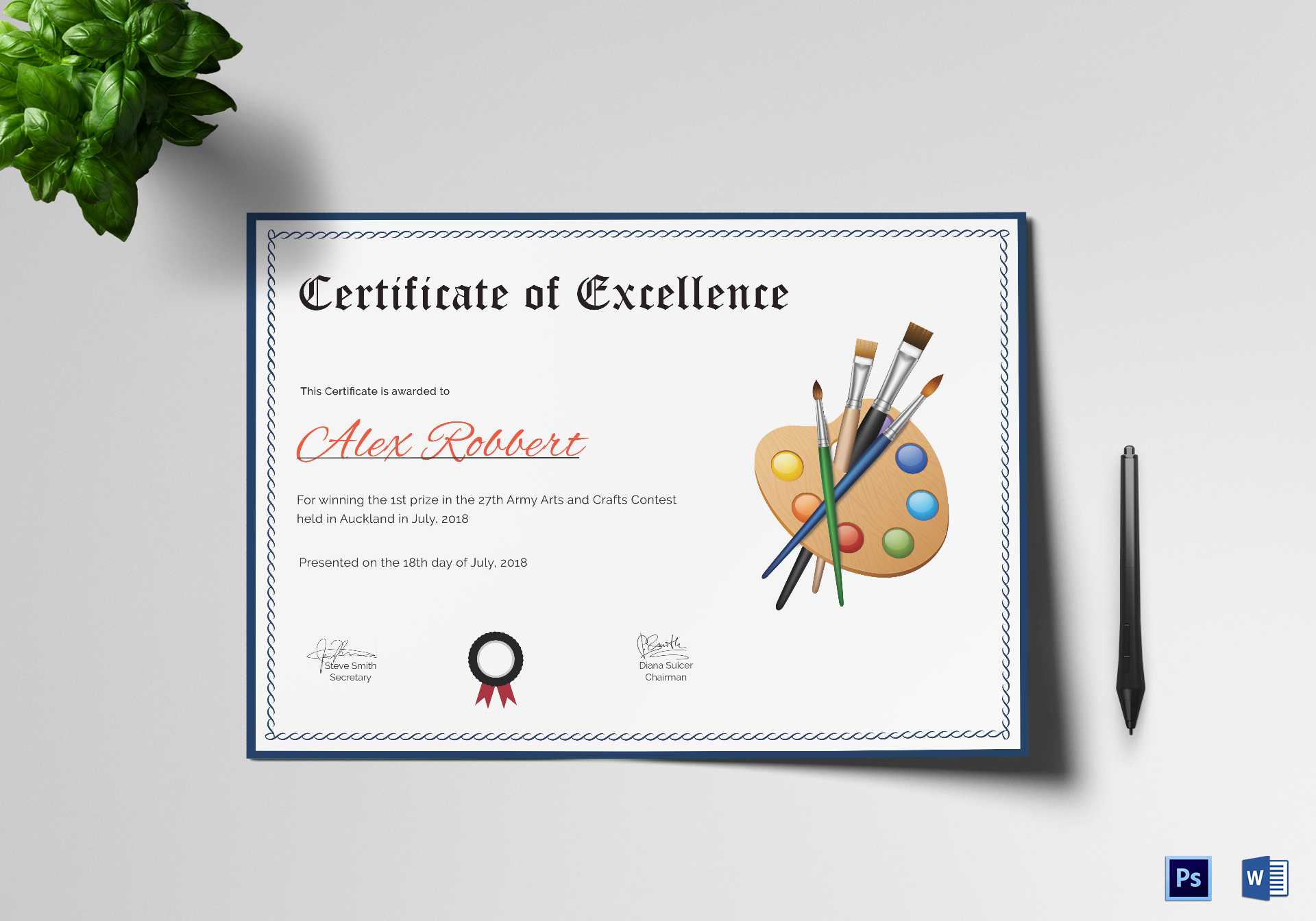 Painting Award Certificate Template Throughout Player Of The Day Certificate Template