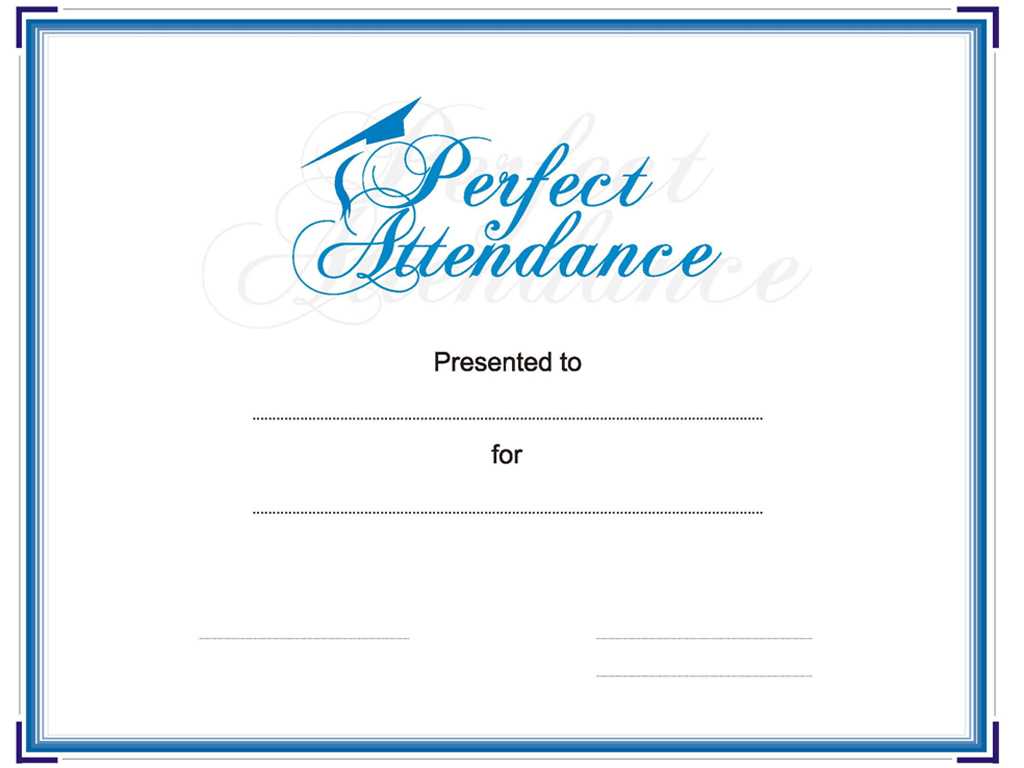 Perfect Attendance Powerpoint Ppt Template, Perfect Within Powerpoint Award Certificate Template