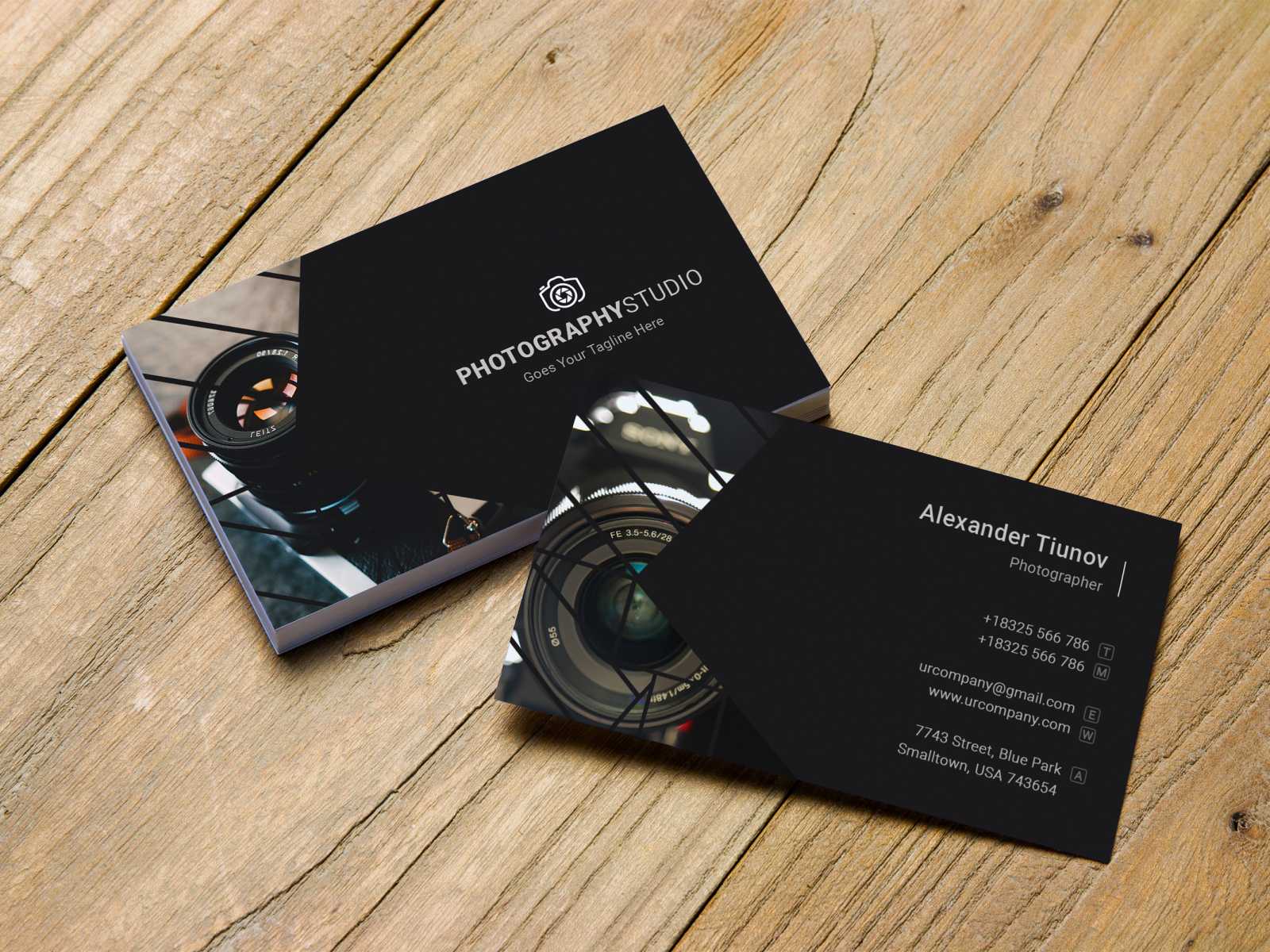 Photography Business Cardtapu Sen On Dribbble Inside Free Business Card Templates For Photographers