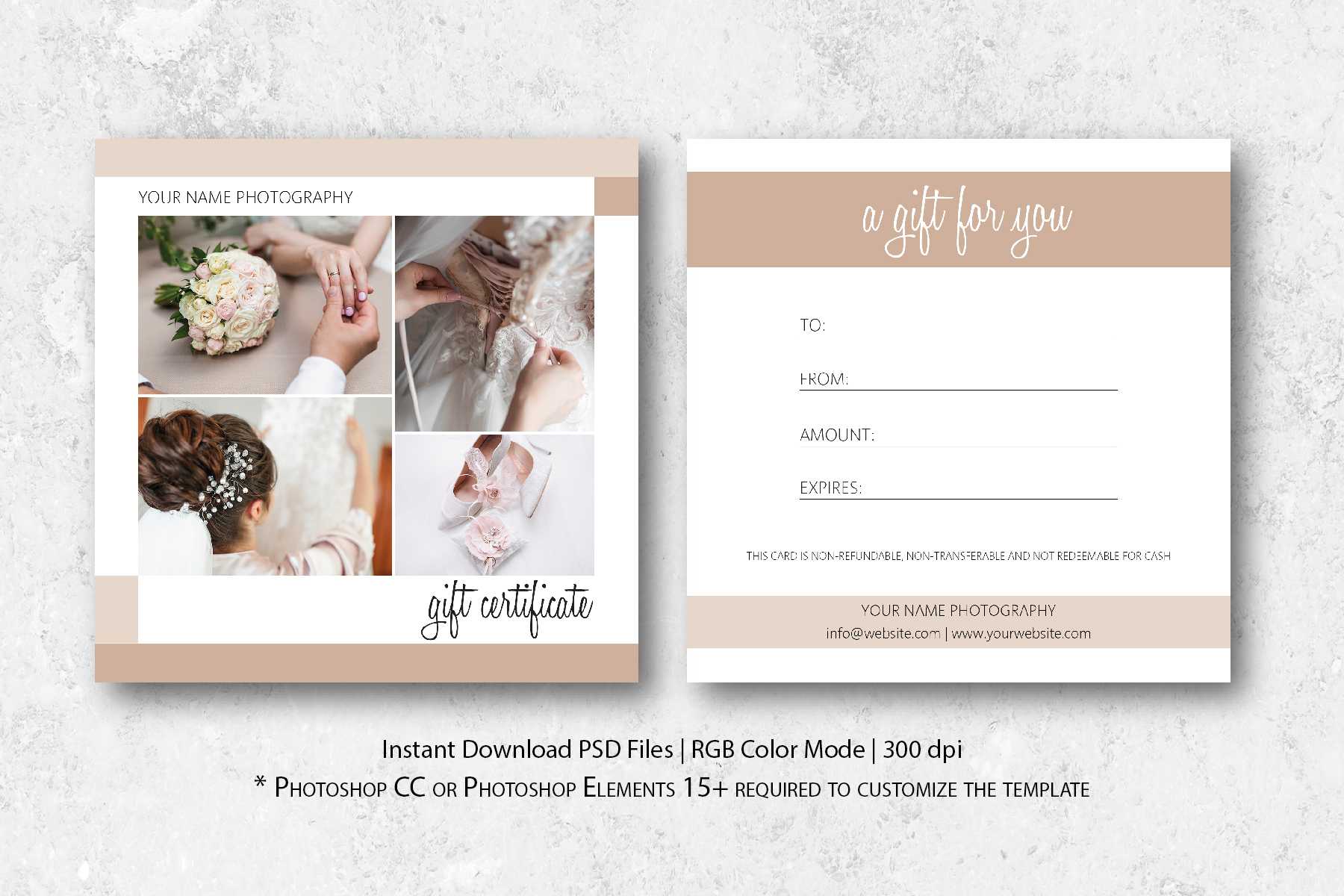 Photography Gift Certificate Template Pertaining To Gift Certificate Template Photoshop