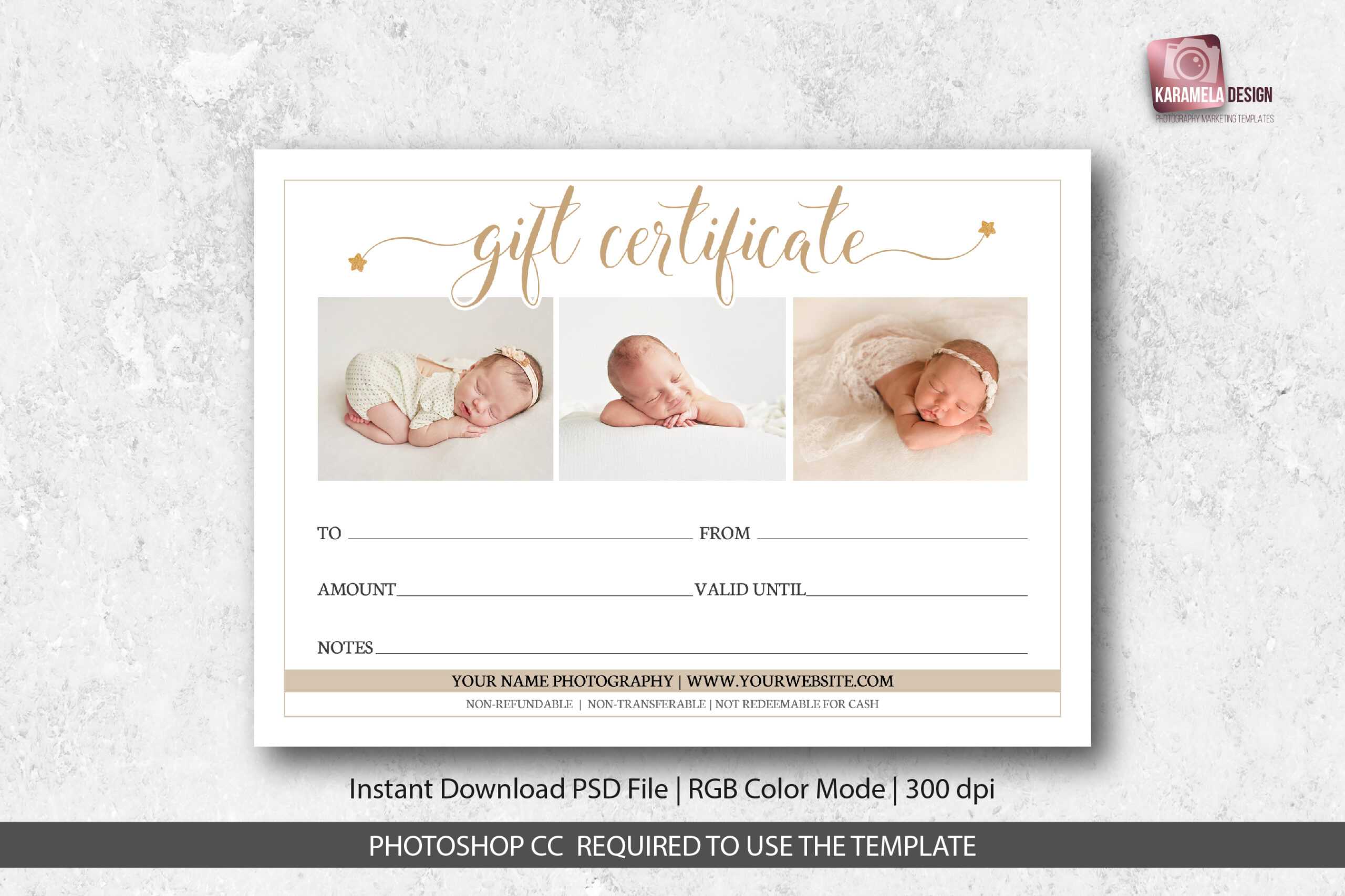 Photography Studio Gift Certificate Template With Gift Certificate Template Photoshop