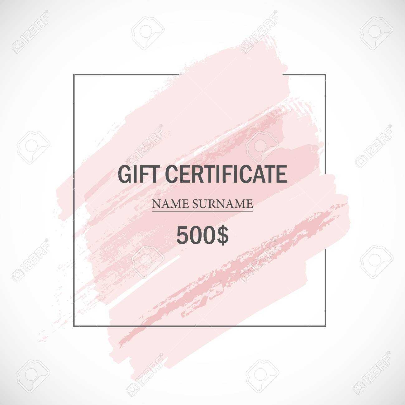 Pink Gift Certificate Template. Throughout Pink Gift Certificate Template
